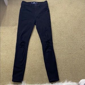 Hollister black ripped denim skinny jeans